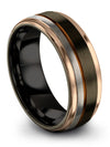 Gunmetal Wedding Band Set Fiance and Him Tungsten Bands Sets for Couples 8mm - Charming Jewelers