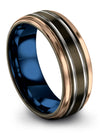 Wedding Ring Engraving Tungsten Man Ring Gunmetal Engagement Ring for Him - Charming Jewelers