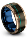 Anniversary Band for Guy Tungsten Gunmetal Guys Womans Engagement Men Ring Sets - Charming Jewelers