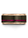 Small Wedding Band Tungsten Wedding Bands Male Small Rings Couple Ring for Wife - Charming Jewelers