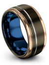 Mens Gunmetal Wedding Ring Sets Tungsten Wedding Rings Sets for Guys Gunmetal - Charming Jewelers