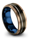 8mm Woman&#39;s Wedding Bands Gunmetal Tungsten Carbide Rings for Men Engraved - Charming Jewelers