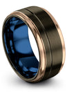 Men&#39;s Wedding Ring Comfort Fit Men&#39;s Gunmetal Tungsten Wedding Ring 10mm - Charming Jewelers