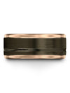Tungsten Carbide Woman&#39;s Wedding Rings Tungsten Gunmetal Friendship Rings - Charming Jewelers