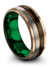 Woman&#39;s Promise Band Gunmetal Exclusive Tungsten Bands Husband and Fiance - Charming Jewelers