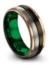 Gunmetal Wedding Engagement Rings Tungsten Carbide Band