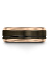Gunmetal and Black Wedding Ring for Man Wedding Bands Tungsten Set for His - Charming Jewelers