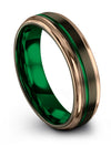 Plain Lady Wedding Ring Tungsten Gunmetal Green Bands 6mm Ring for Guys - Charming Jewelers