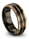 Couples Wedding Band Sets Tungsten Anniversary Ring 8mm 30th - Pearl Bands Man - Charming Jewelers