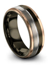 Couple Wedding Bands Wedding Ring for Lady Tungsten Gunmetal Engraved Ring - Charming Jewelers