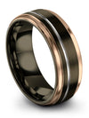 Unique Promise Rings Engraved Tungsten Couples Bands Fiance and Boyfriend - Charming Jewelers