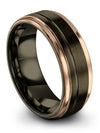 Wedding Ring for Couple Gunmetal Female Engagement Men&#39;s Ring Tungsten Gunmetal - Charming Jewelers