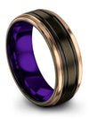 Gunmetal Wedding Bands Sets for Couples Bands Tungsten Bands Sets for Womans - Charming Jewelers