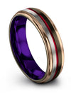 6mm Teal Line Wedding Tungsten Carbide Wedding Band for Men Minimalist - Charming Jewelers