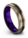 Gunmetal Wedding Band Woman&#39;s 6mm Special Wedding Ring 6mm Eleventh Gunmetal - Charming Jewelers