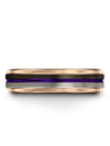 Gunmetal Purple Line Wedding Bands Tungsten Carbide Rings Set Gunmetal Rings - Charming Jewelers