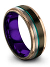 Womans Gunmetal Jewelry Tungsten Band for His Love Band Gunmetal Gifts - Charming Jewelers