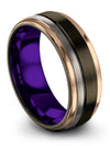 Wedding Band for Couples Gunmetal Tungsten Engagement Male Band for Woman&#39;s - Charming Jewelers