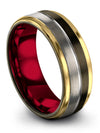 Wedding Bands for Both Male and Woman&#39;s Tungsten Birth Day Ring 8mm 40th Rings - Charming Jewelers