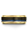 Wedding Ring for Both Tungsten Rings Matte Midi Ring Gunmetal Set Engagement - Charming Jewelers