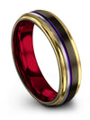 6mm Wedding Band Gunmetal Tungsten Woman Wedding Ring Engraved Gunmetal Ring - Charming Jewelers