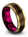 Matching Couple Wedding Bands Tungsten Wedding Band for Fiance Gunmetal Couple - Charming Jewelers
