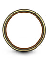 Black Line Wedding Rings Gunmetal Tungsten Wedding Bands Sets 6mm Gunmetal Ring - Charming Jewelers