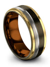 Guys Wedding Jewelry Her and Husband Tungsten Carbide Rings Marry Bands - Charming Jewelers