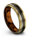 Female Promise Ring Gunmetal Tungsten Engraved Ring Tungsten Band Sets Gunmetal - Charming Jewelers