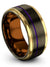 Matching Wedding Rings for Couples Gunmetal Tungsten Guys