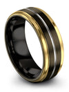 Wedding Ring for Male Gunmetal Woman&#39;s Gunmetal Tungsten Carbide Wedding Ring - Charming Jewelers