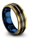 Engagement Men Wedding Ring Set 8mm Guys Tungsten Rings Simple Jewelry Small - Charming Jewelers