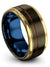 Brushed Gunmetal Wedding Ring for Female 10mm Tungsten Love