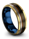 Tungsten Wedding Rings Gunmetal Copper Tungsten Engagement Guy Bands Woman - Charming Jewelers