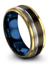 Guy Matte Promise Rings Tungsten Bands Wedding Set Engraved Promise Ring - Charming Jewelers