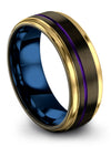 Gunmetal Two Tone Wedding Ring Gunmetal Tungsten Rings Womans Unique Band Sets - Charming Jewelers