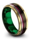 Wedding Gunmetal Band for Ladies Lady Gunmetal Tungsten Wedding Ring 8mm Bands - Charming Jewelers