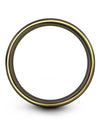 Tungsten Carbide Promise Ring Tungsten Ring Natural Finish Gunmetal Step Flat - Charming Jewelers