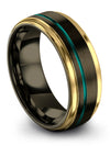 Guys Promise Rings Customize Special Edition Rings Womans Gunmetal Tungsten - Charming Jewelers