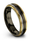 Simple Wedding Jewelry Tungsten Carbide Band for Man Engraved Gunmetal - Charming Jewelers