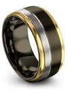 Modern Wedding Bands 10mm Tungsten Carbide Brother forever Bands Wedding Gift - Charming Jewelers