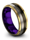 Gunmetal Wedding Bands for Girlfriend and Her Tungsten Band for Man I Promise - Charming Jewelers