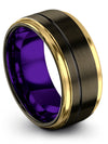 Wedding Anniversary Gunmetal Ring Tungsten Bands Ring Engraving Gunmetal Ring - Charming Jewelers